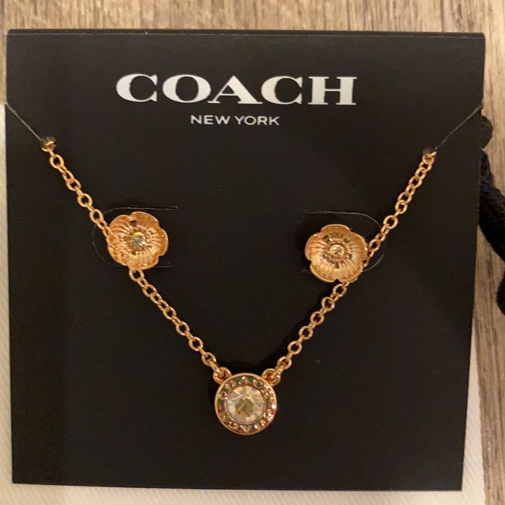 Coach Necklace and Earring Set NWT - Picture 7 of 7